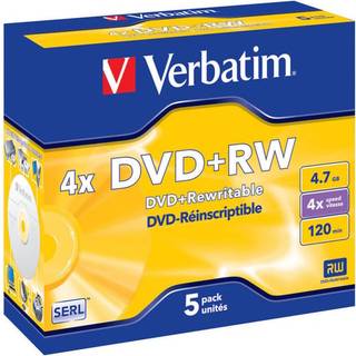 Verbatim DVD+RW i etui 5-pakke