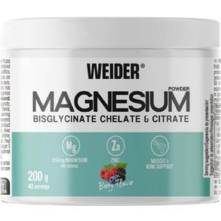 Weider – Magnesium Bisglycinat Kelat & Citrat, Bær - 200g
