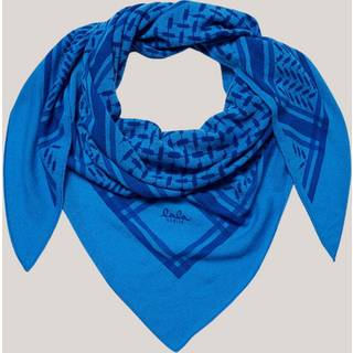 Triangle Trinity cashmere, blåt print Lala Berlin tørklæde