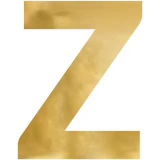 Spejlbogstav 'Z' Guld 47x60 cm – Glamourøs blikfang til festlige arrangementer