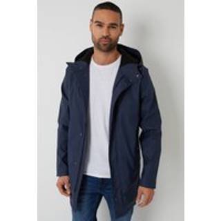 Threadbare Threadbare Blue Microfleece Lined Longline Hooded Raincoat