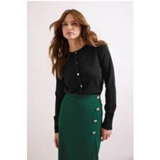 M & Co M & Co Black Popper Cardigan