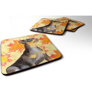 """" Caroline's Treasures Miniature Pinscher #2 Fall Decorative Coasters multicolor """"
