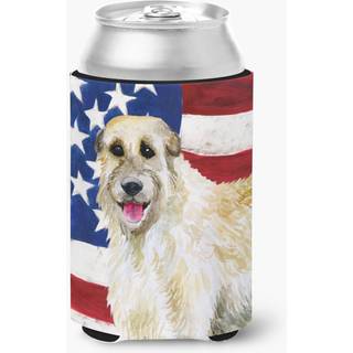 """" Caroline's Treasures Irish Wolfhound Patriotic Decorative Can Hugger Multicolor """"