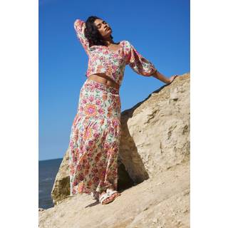 PixieGirl Petite Tiered Maxi 100% Bomuld NederdeleEU 44 Petite (UK 16 P)
