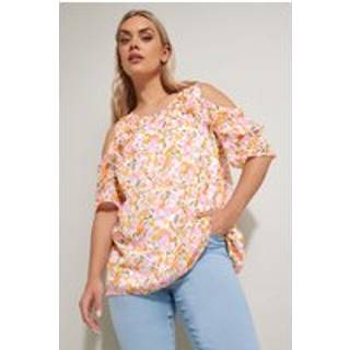 Yours Curve Yours Curve Pink Lined Frill Blouse