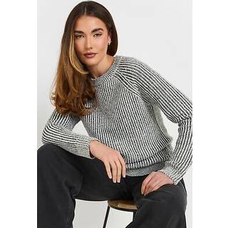 Lts Tall Black Knitted Contrast Jumper 18-20 Lts | Tall Women's Sweaters & Jumpers
