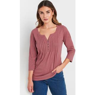 Lts Tall Pink Henley Top 10 Lts | Tall Women's Basic Tops