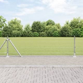 Hegn Stolpe Sæt Sæt af 2 Galvaniseret stål 10 x 0.5 m Robust