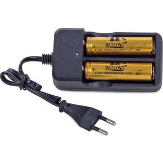 2x Batterioplader - 14500, 16340, 18650, 26650, 32650 Batterier