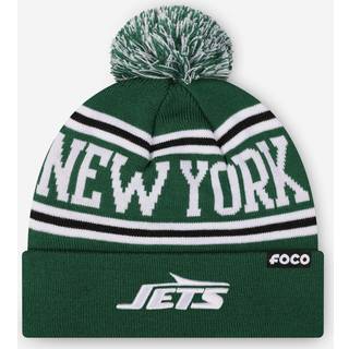 Foco New York Jets NFL Logo Stripe Pom Beanie Hat Team Color