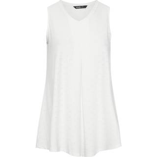 Yours Curve Yours Curve White Jacquard Vest