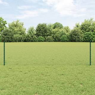 Hegnspæle 11 stk U-Kanal Grøn 60 cm Stål, vidaXL Sekskantet hegn Grøn 0.5x50 m Stål
