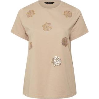 Yours Curve Yours Curve pailletter 100% bomulds-T-shirt