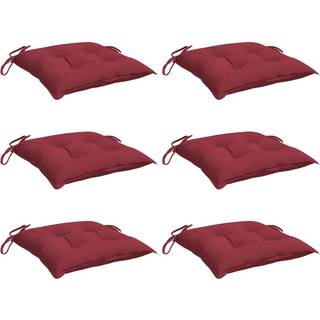 Stolehynder Oxfordstof - 6 / Vinrød / 50 x 50 x 7 cm