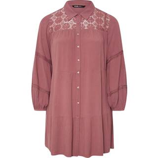 Yours Curve Yours Curve Purple Crochet Insert Boho Shirt