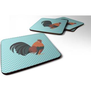 """" Caroline's Treasures Dutch Bantam Chicken Blue Check Decorative Coasters 3.5 multicolor """"