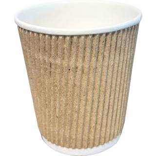 VTK Kaffebæger Ripple wall 24 cl/8 oz Brun, 30 stk Ø80 H89 mm