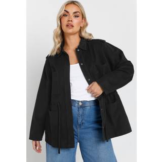 Yours Curve Yours Curve Black Carpenter 100% Cotton Jacket