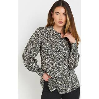 Lts Tall Black Ditsy Floral Long Sleeve Blouse 20 Lts | Tall Women's Shirts & Blouses