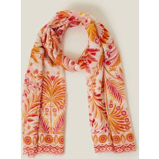 Accessorize Accessorize Natural Lightweight Palm Print Scarf
