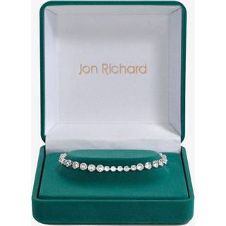 Jon Richard Jon Richard Silver Tone Cubic Zirconia Mixed Stone Tennis Bracelet
