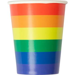 Regnbue papkrus 8 stk.