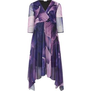 Yours Curve Yours Curve London Blomster Mesh Wrap Asymetrisk kant Kjole
