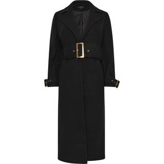 Star by Julien MacDonald Star by Julien MacDonald Black Buckle Detail Tie Long Coat