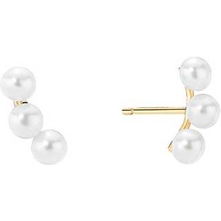Lund Copenhagen ørestikker i 8 kt guld med 3 ferskvandsperler