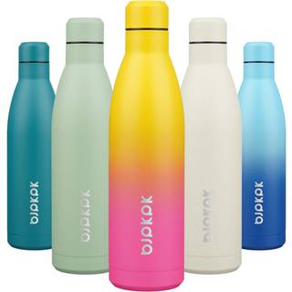 Bjpkpk 25oz isoleret vandflaske dobbelt v?g vakuum isoleret rustfrit st?l vandflasker til pletter holder kold og varm regnbue