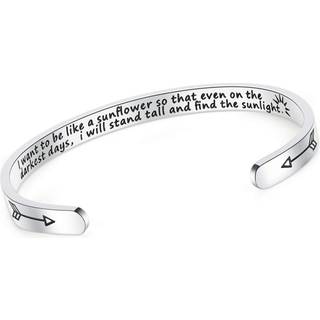 Sam & Lori Sunflower Gaver til kvinder Inspirerende armb?nd Teenager Gendelser Gendannelse Manschetsmykker 13 ?r gammel f?dselsdag Valentine jul