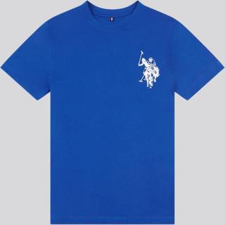 U. S. Polo Assn U. S. Polo Assn. Blue Large Boys Double Horsemen Graphic Print 100% Cotton T-Shirt