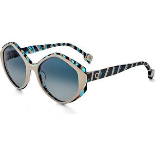 Etnia Barcelona Itati WHTQ 55 Solbriller Kvinder Hvid - White On Pattern Turquoise Blue - 55mm