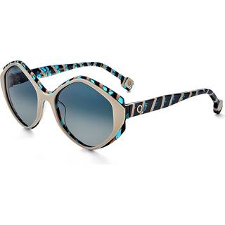 Etnia Barcelona Itati WHTQ 55 Solbriller Kvinder Hvid - White On Pattern Turquoise Blue - 55mm