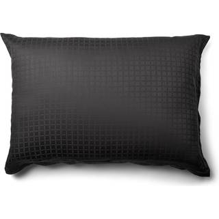 Luksus pudebetræk - 70x100 cm - 100% Bomuldssatin - Daisy mørkegrå - By Night jacquard vævet stort pude betræk