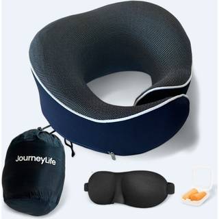 Journeylife Rejse nakkepude med velcro luk - Blå