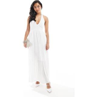 Hollister Hollister Halter Neck Maxi White Dress