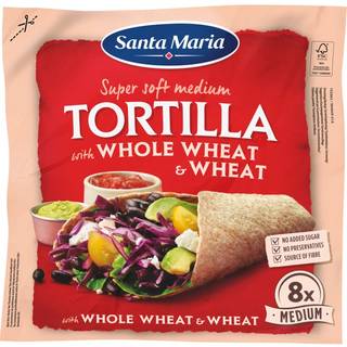 3 x Santa Maria Tortilla Fuldkorn Medium 320 g