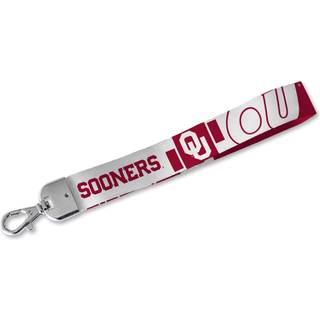 Rico Industries NCAA Oklahoma Sooners Wrist Lanyard Key Chain Cute Wristlet Strap Keychain Holder for Women Men Car Keys ID Badges Card Wallet Ph