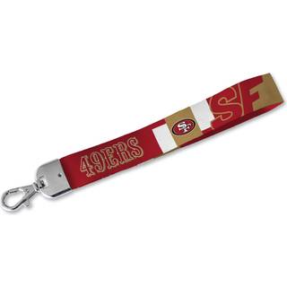 Rico Industries NFL Fodbold San Francisco 49ers Standard håndled Lanyard Key Chain Cute Wristlet Strap Keychain Holder for Women Men Car Keys ID