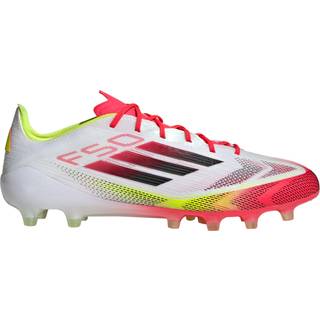F50 Elite Artificial Grass støvler - Cloud White / Core Black / Solar Yellow - 41 1/3
