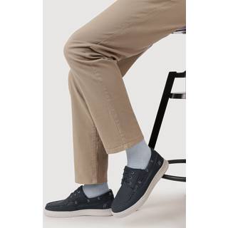 Pavers Pavers Blue Wide Fit Wide Fit Leather Boat Shoes
