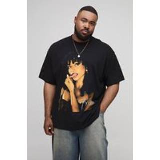Mens Black Plus Oversized Tyla License Print T-Shirt