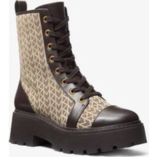 Blake MK2000 Logo Jacquard Combat Boot - Michael Kors - Natural - EU 42.5