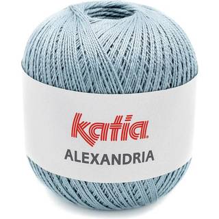 Katia Alexandria 23 Basalt grå Indhold: 100% merceriseret bomuld Vægt/længde: 100 g = ca. 400 meter Anbefalet hæklenål: 1.75-2 mm Vask: Finvask 30º / Tåler ikke tørretumbling.
