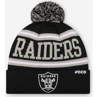 Foco Las Vegas Raiders NFL Logo Stripe Pom Beanie Hat Team Color