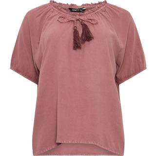 M & Co M & Co Red Acid Wash Boho Top