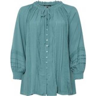 Yours Curve Yours Curve Blue Boho Pintuck Blouse