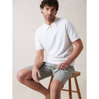 Threadbare Textured Front Quarter Zip Knitted Polo-skjorterSmall